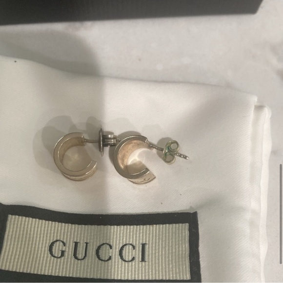 GUCCI EARRINGS Silver Flora Design - Picture 4 of 9